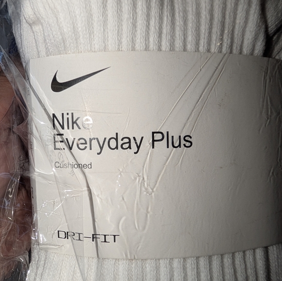 Nike Everyday Plus White Crew Socks Large - Picture 3 of 5